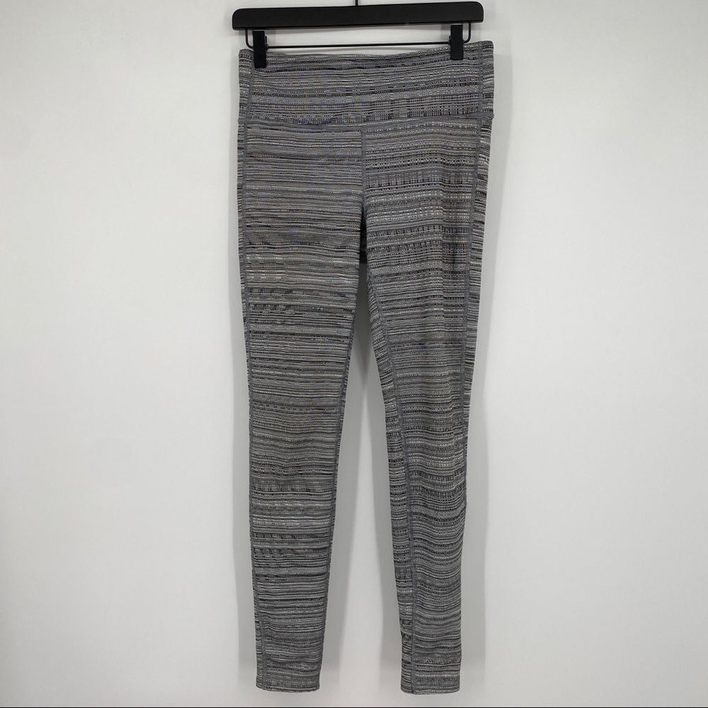 Athleta High Rise Jacquard Chaturanga Striped Skinny Leg Leggings Athletic Tight